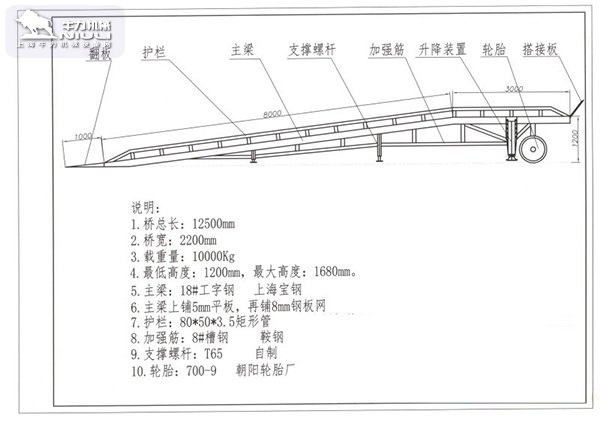 移动式登车桥图纸